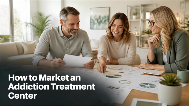 A professional, photorealistic image representing Marketing an addiction treatment center.